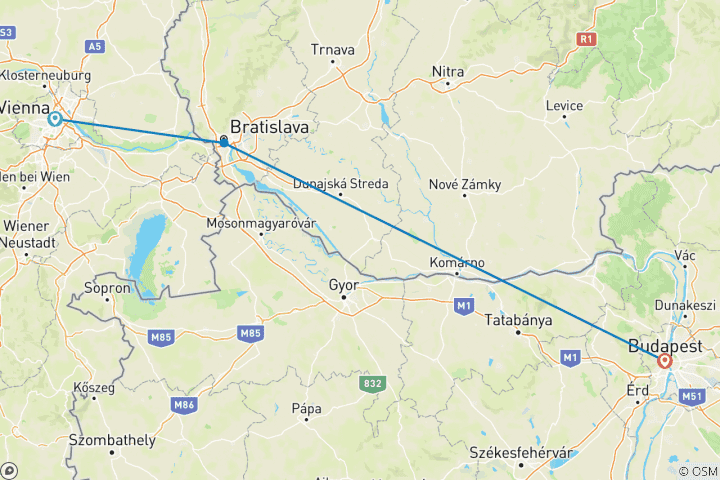 Map of Danube Trail