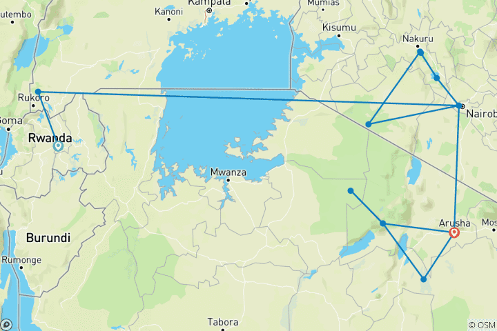 Map of Premium East Africa in Depth