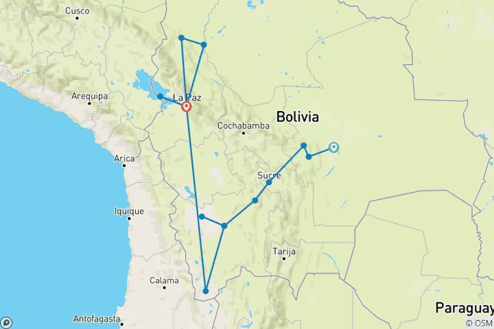 Map of Bolivia Total