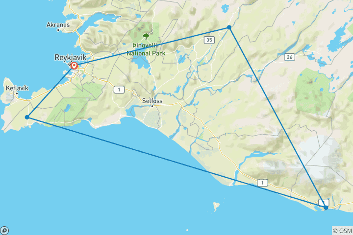 Carte du circuit Pays des aurores boréales