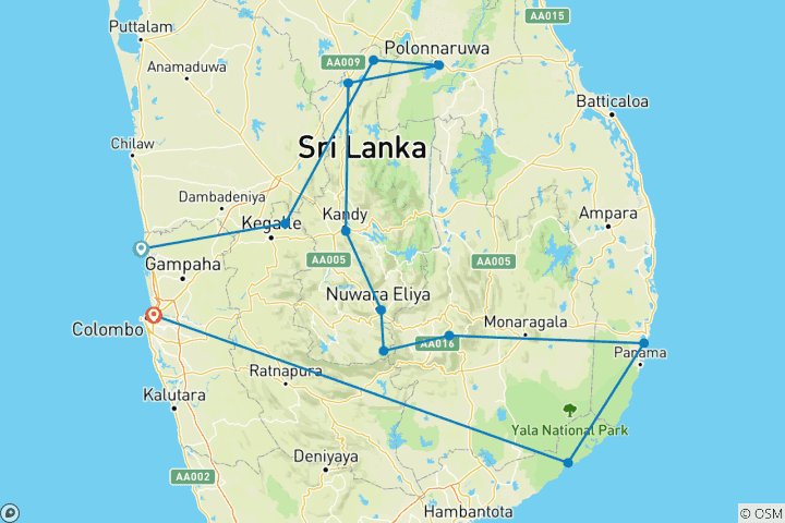 Carte du circuit La route du paradis [été] 15 jours