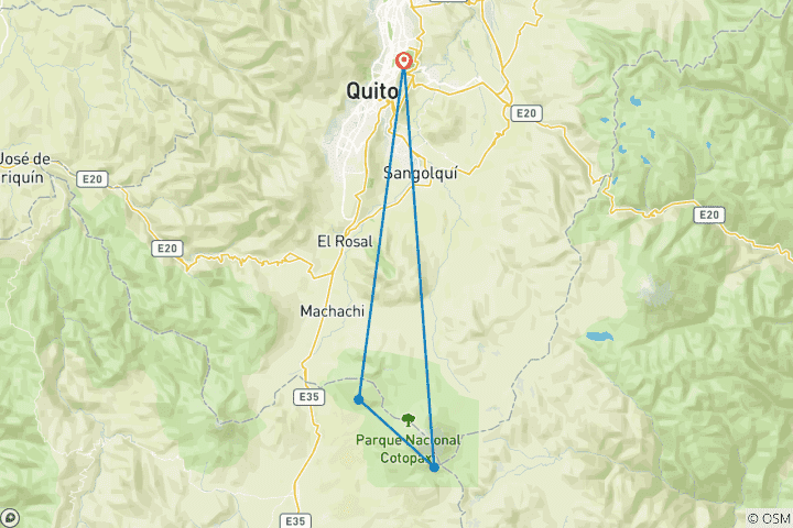 Map of Legendary Volcano Trek