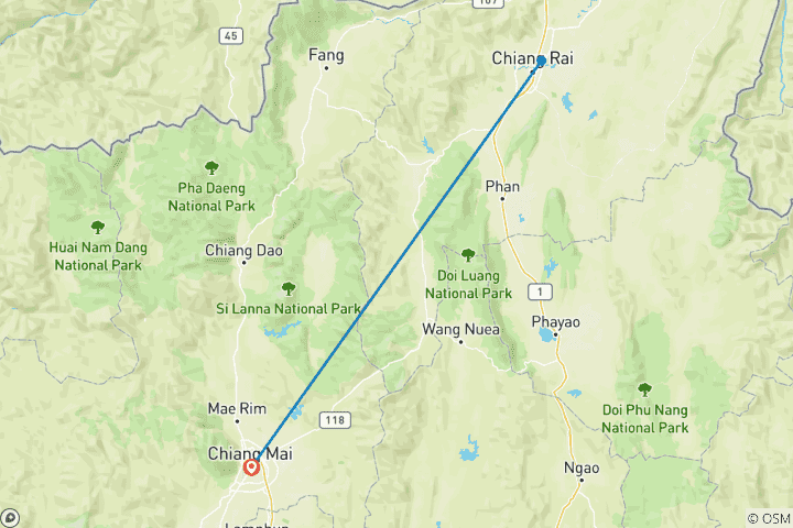 Map of Chiang Mai Instagram Tour 3 Day Tour (Private & All-Inclusive)