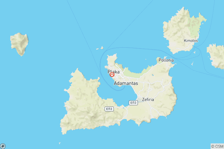 Map of Milos 4 days