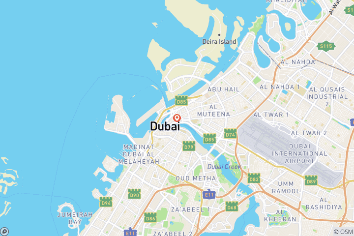 Carte du circuit Circuit de luxe à Dubaï - 6 nuits et 7 jours (appartement de luxe 4 étoiles)