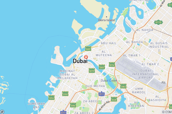 Map of Best Luxury Dubai Tour- 6 Nights and 7 days (4 star Luxury Apartment)