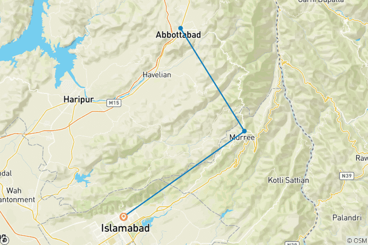 Mapa de Explora Islamabad, Murree y Nathiagali