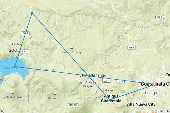 Map of Mini Guatemala