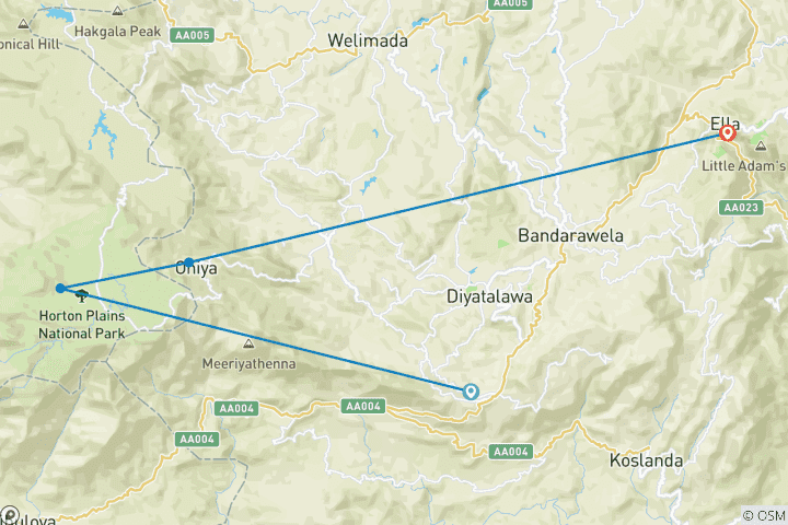 Carte du circuit Le meilleur du Trekking - visite privée