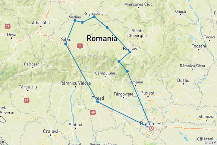 Map of Transylvanian Delights: From Medieval Towns to Enchanting Castles and Fairytale Landscapes - guaranteed departures