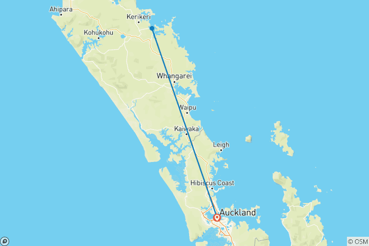 Map of 3 Day Experience Winter Northland Tour