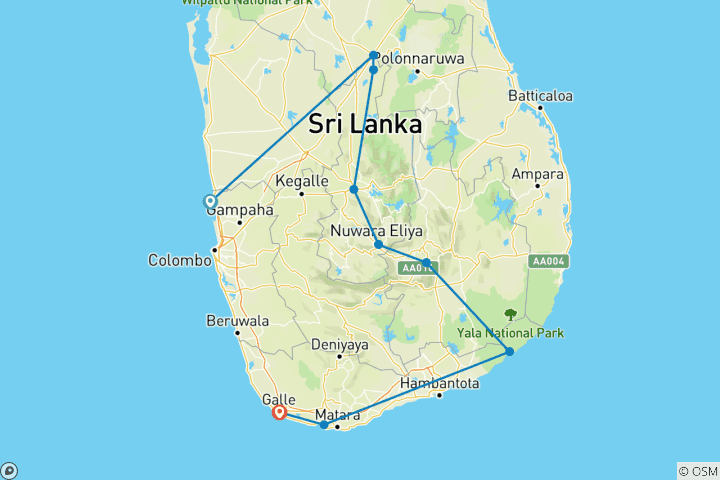 Map of Sri Lanka Wellness & Retreat