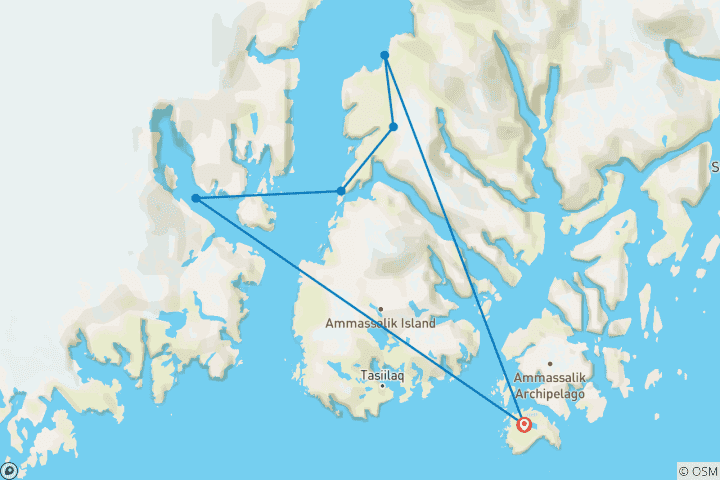 Map of The Icefjord Trek