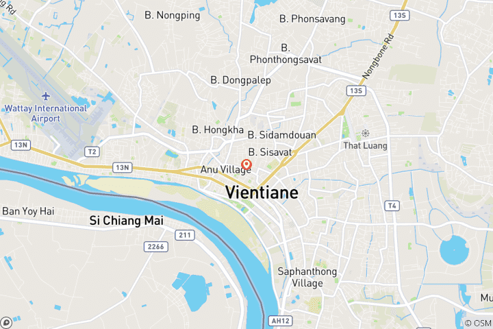 Karte von Laos, Vientiane Highlights 3 Tage