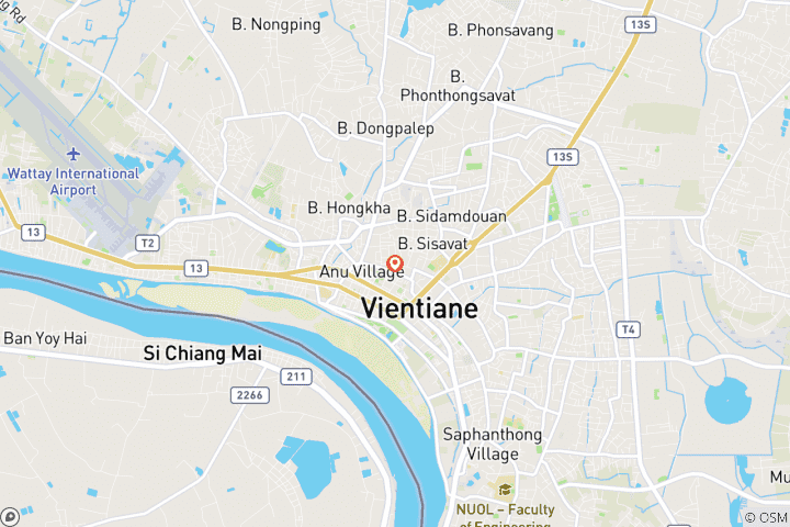 Map of 3-Day Laos Vientiane Highlights Trip