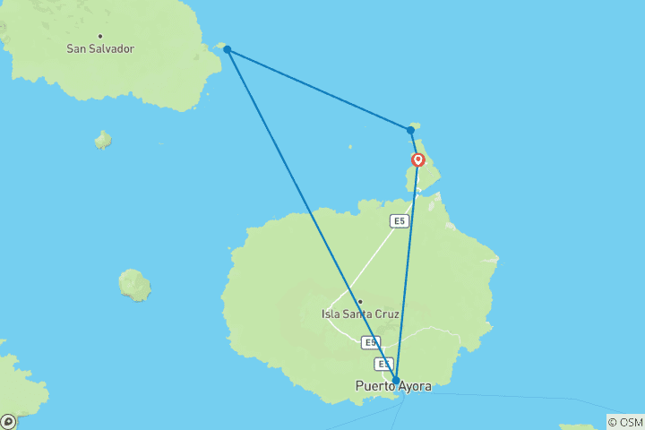 Map of Explore the wonders of Galapagos in this 5-day tour