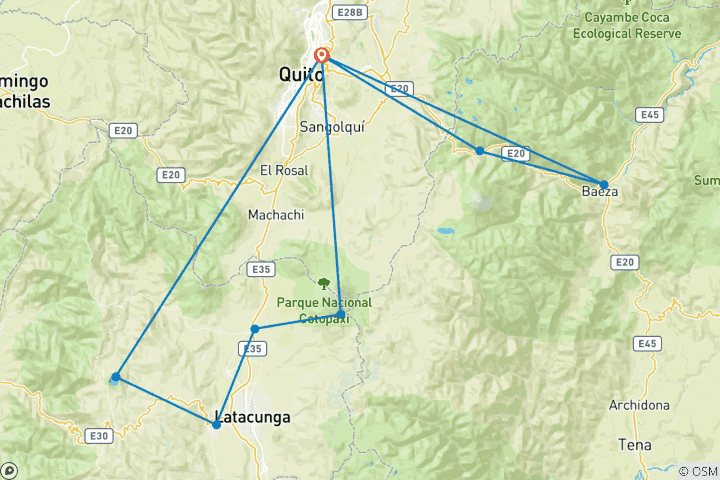 Map of International Group Ecuador & Amazon Jungle