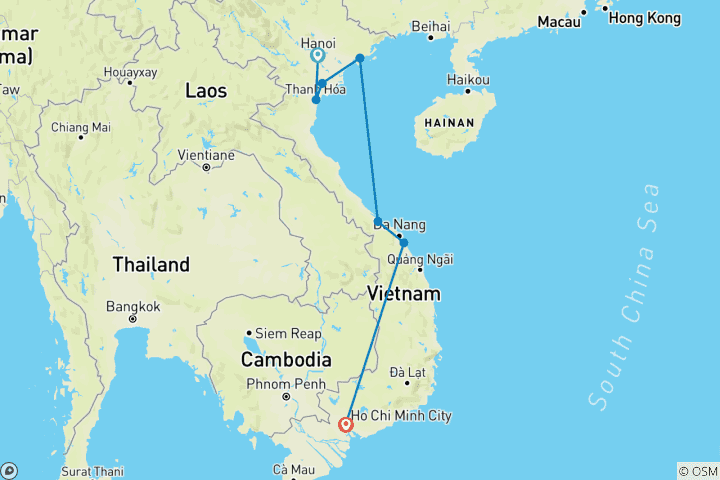 Map of VIETNAM OFF THE BEATEN PATH FAMILY ADVENTURE