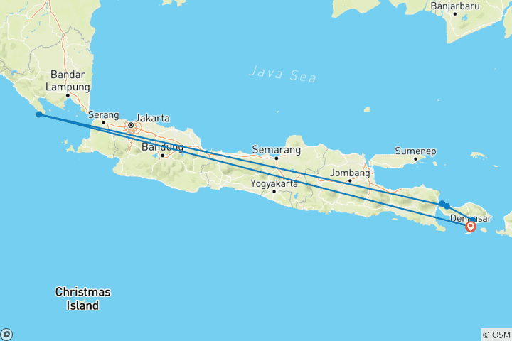 Map of Discover Sacred Spirit of Bali in 10 Days