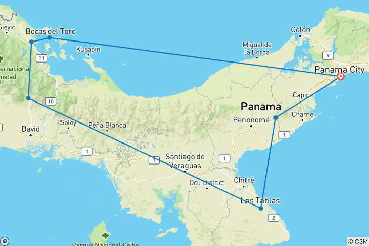 Map of Viva Panama