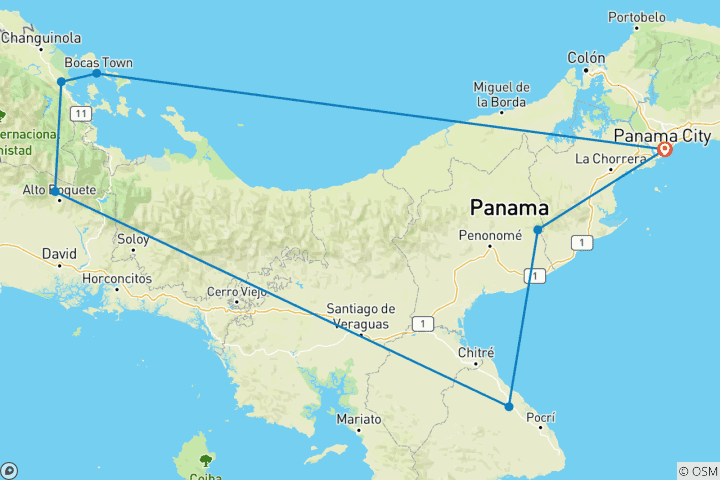 Map of Viva Panama