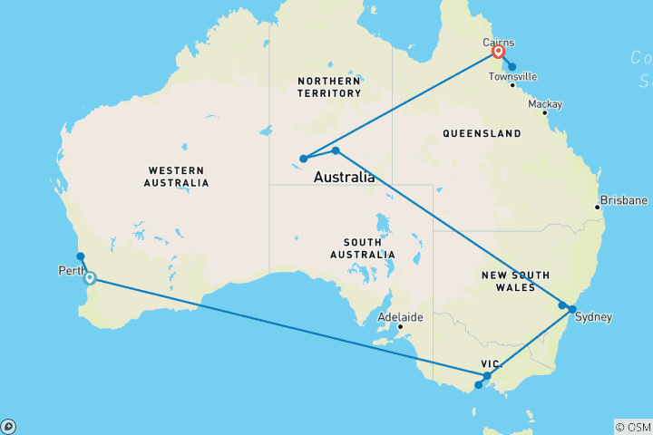 Karte von Naturwunder Australiens