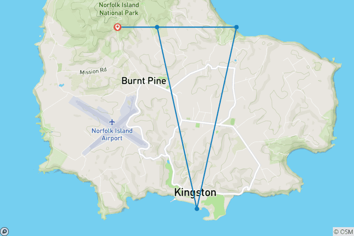 Map of Norfolk Island All-Inclusive with Sightseeing, Meals & Car Hire