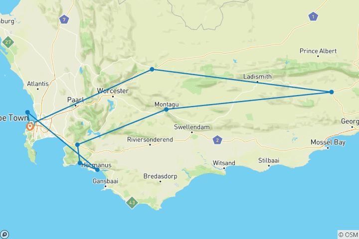 Map of South Africa: Family Cape Adventure