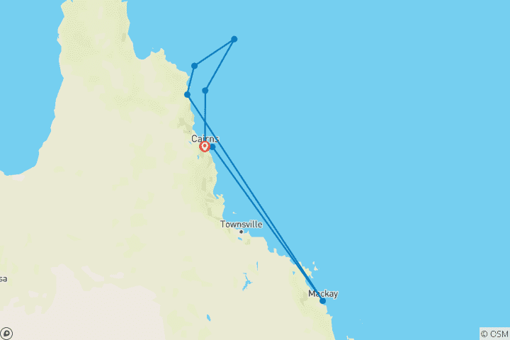 Mapa de Aventuras Desconocidas en el Crucero por la Gran Barrera de Coral - Aventura Premium