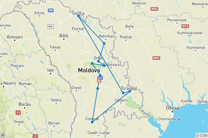 Carte du circuit Un goût de Moldavie