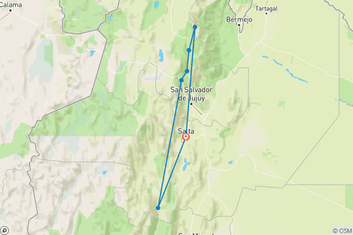 Map of Colors, Culture & Canyons: A Journey through Salta and Jujuy