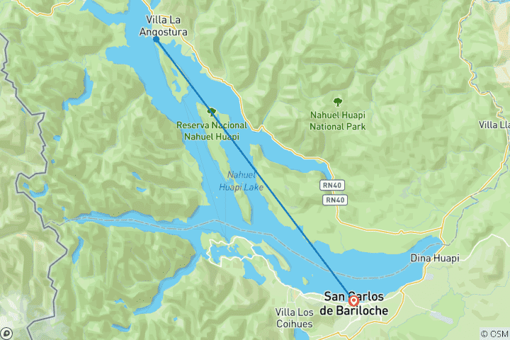 Carte du circuit Bariloche et les lacs : L'essence de la Patagonie du Nord