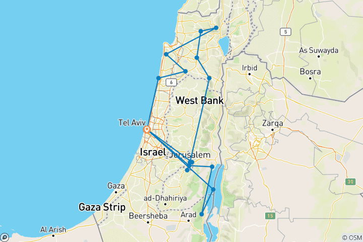 Map of Israel - Asas's Path