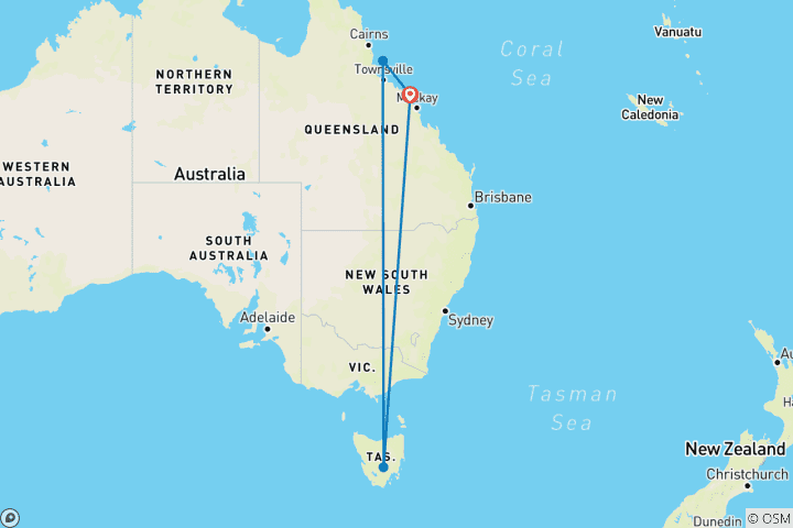 Map of 【Whitsunday】 Essentials 6 Days Package