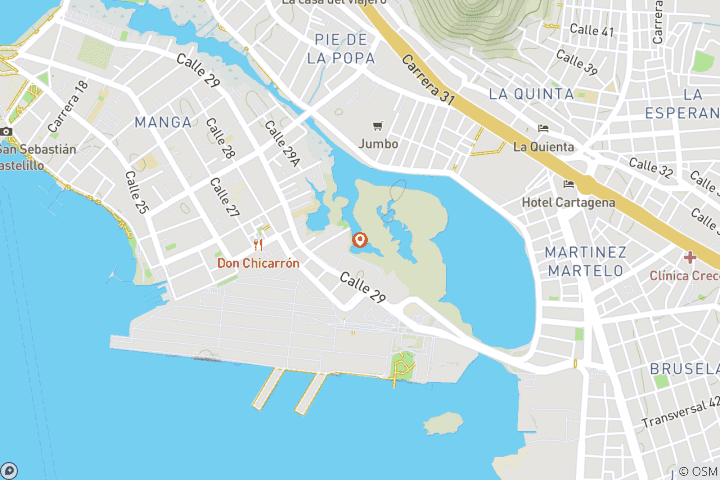 Mapa de Lo más destacado de Cartagena en 4 días