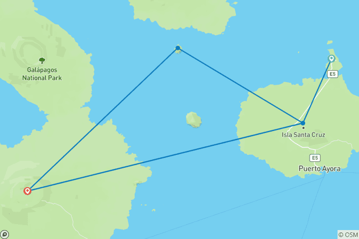 Kaart van Darwin Jacht Budget Cruise 5 Dagen