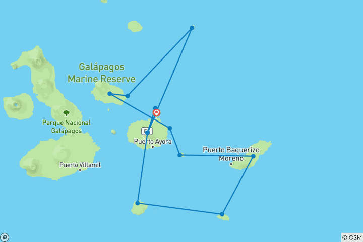 Map of Golondrina I Yacht Budget Cruise - 8 Days