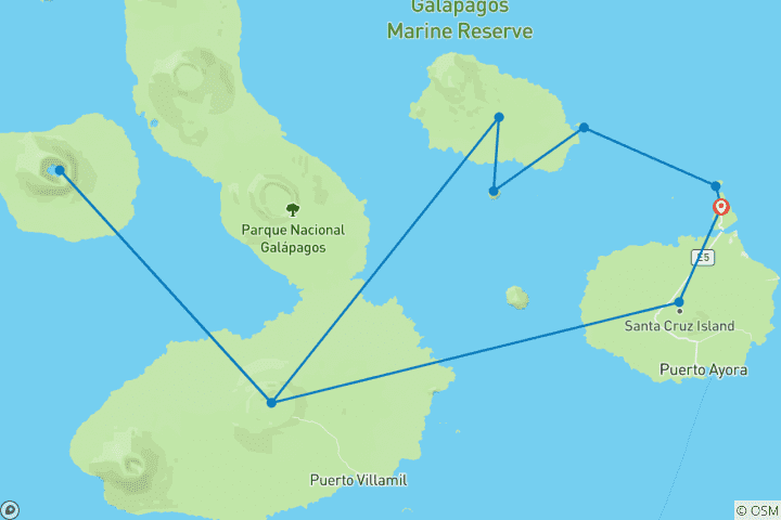 Kaart van Anahi eerste klas catamaran 8 dagen