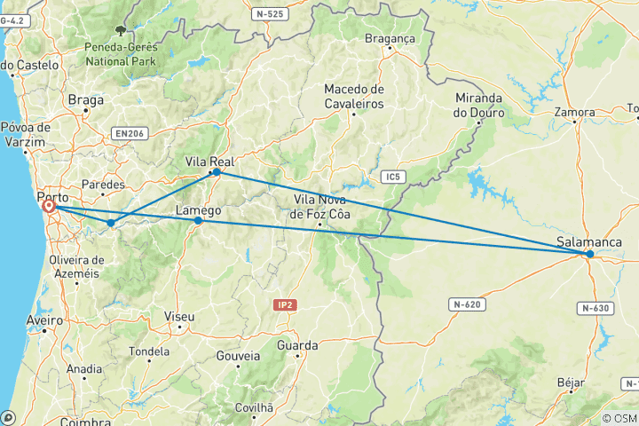 Carte du circuit Le Douro (croisière viticole) (croisière viticole) 2025