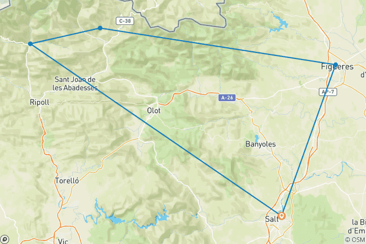 Carte du circuit Au- delà de Gérone