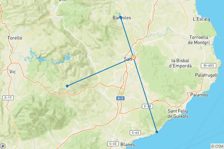 Carte du circuit Camp cycliste féminin de Gérone