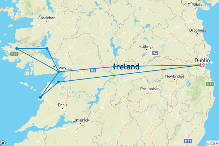 Karte von Das Beste von Westirland - 3 Tage