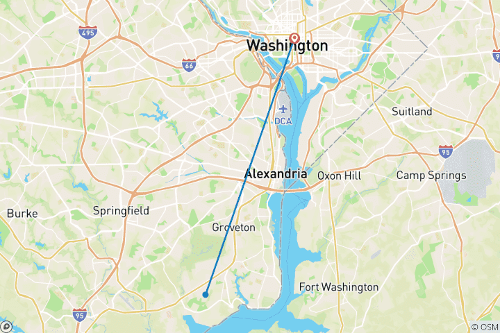 Carte du circuit Festival des cerisiers en fleurs Washington D.C. 2026