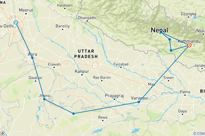 Kaart van Beelden van India & Nepal