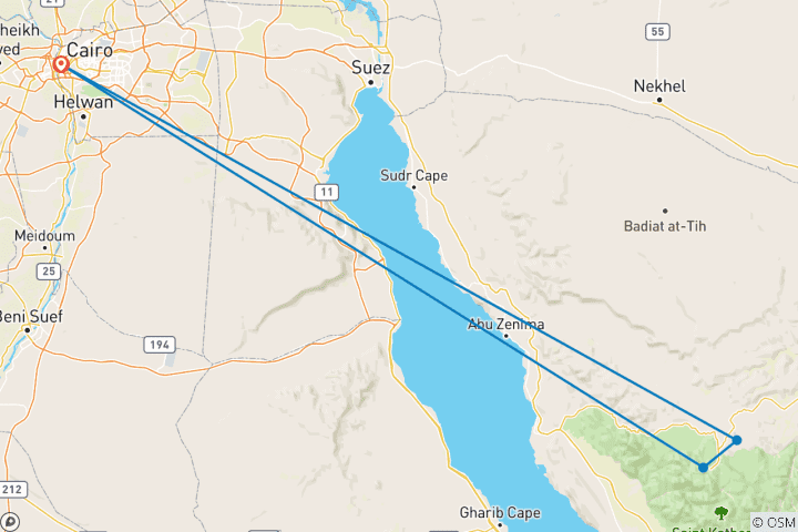 Carte du circuit Égypte - Égypte religieuse