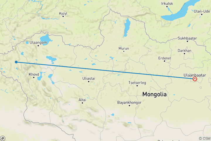 Map of Snow Leopards of Mongolia