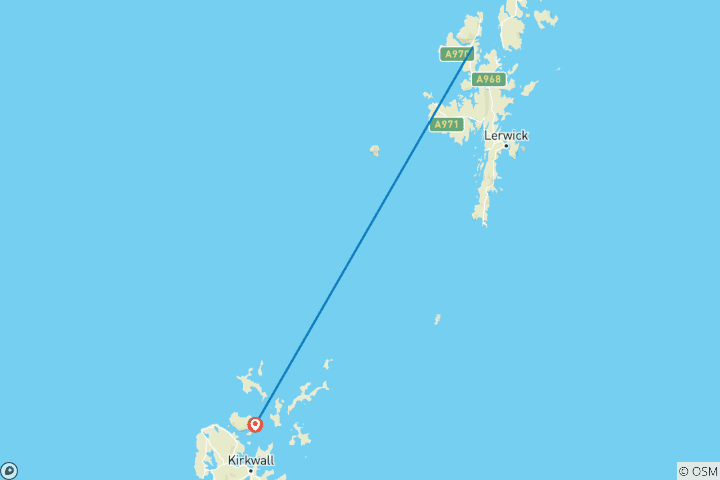 Map of Deluxe Walking - Highlights of Shetland and Orkney