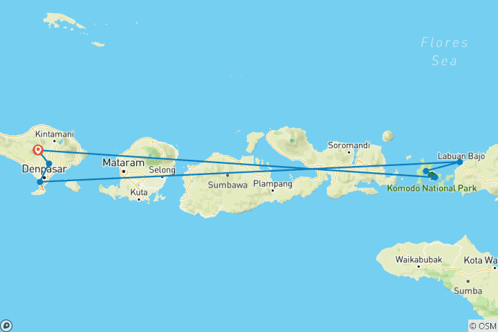 Map of Best of Bali & Komodo Escape