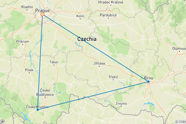 Mapa de Excursión familiar privada checa a medida, salida diaria