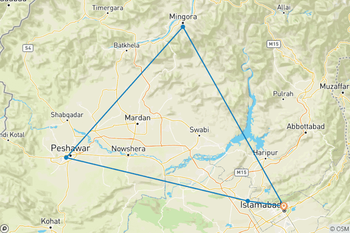 Mapa de Visita a la civilización Gandhara